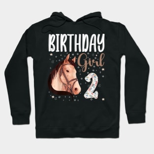 Horse Animal Lovers 2nd Birthday Girl Hoodie